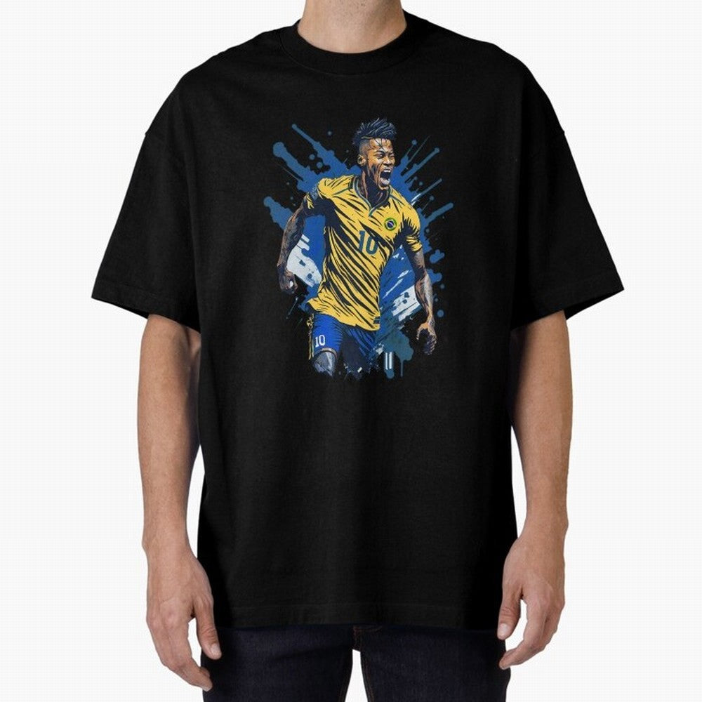 Neymar Jr. splash art Active T-Shirt Show Love for Legendary Goals in FIFA World Cup 2026 USA Canada Mexico Featuring Neymar, Haaland and Cristiano Ronaldo, Spain and Netherlands Energy, Vintage Soccer Flavor, Modern Football Stars, National Flags