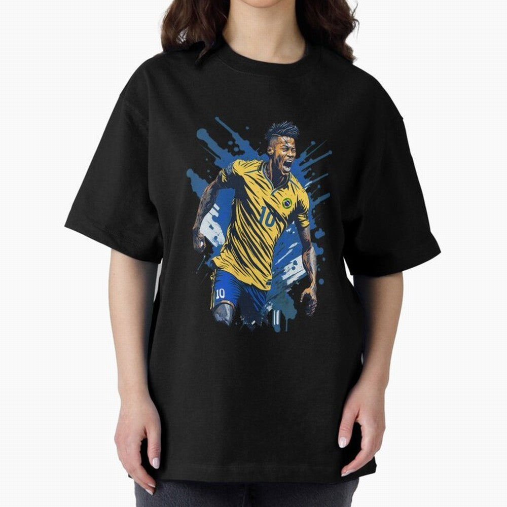 Neymar Jr. splash art Active T-Shirt Show Love for Legendary Goals in FIFA World Cup 2026 USA Canada Mexico Featuring Neymar, Haaland and Cristiano Ronaldo, Spain and Netherlands Energy, Vintage Soccer Flavor, Modern Football Stars, National Flags