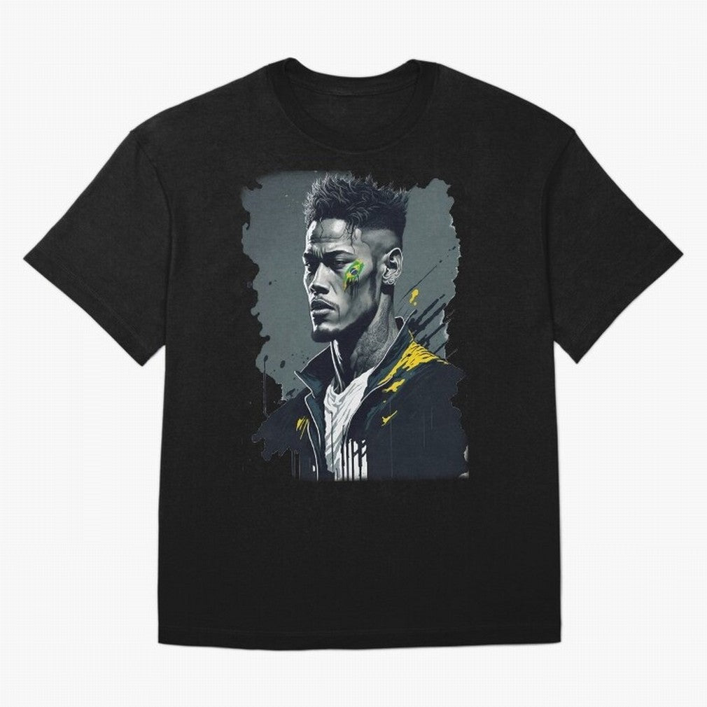 Neymar Jr. splash art Oversized T-Shirt Celebrate the Stars of Global Football Passion for FIFA World Cup 2026 USA Canada Mexico, with Neymar, Argentina, Goal Celebration Energy, Supporter Heritage, Football Icons and Worldwide Tournament Joy; Made