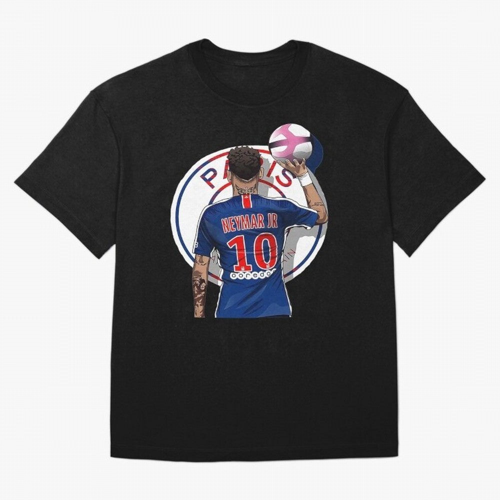 Art Neymar Illustration Classic T-Shirt Get Ready for FIFA World Cup 2026 Group Stage for Fans of Mbappe and Portugal, Bringing Football History, Final Match Energy, Crowd Noise and Once in a Lifetime Moments; Great for Supporters Who Love