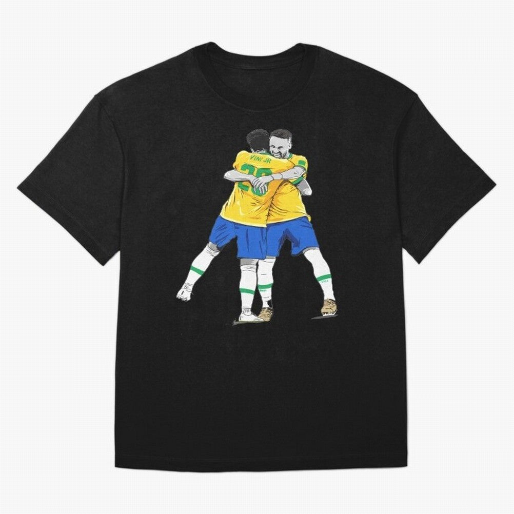 BRAZIL Neymar Jr and Vini Jr World Cup Celebration Classic T-Shirt Treasure Global Football Passion for FIFA World Cup 2026 USA Canada Mexico, Inspired by Mbappe, Argentina, Stadium Chants, National Pride, Trophy Dreams and Unforgettable Football