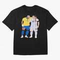 Messi and Neymar Copa America Friends Oversized T-Shirt Join FIFA World Cup 2026 Group Stage Spirit, Driven by Brazil, Mbappe and Neymar, Tournament Hype, Historic Matchups, Family Viewing Parties and Global Sports Pride; Perfect for People Who