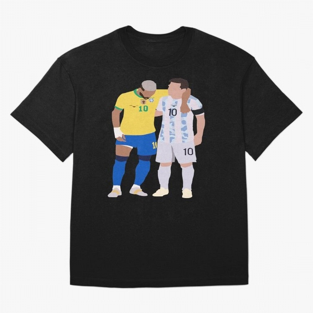 Messi and Neymar Copa America Friends Oversized T-Shirt Join FIFA World Cup 2026 Group Stage Spirit, Driven by Brazil, Mbappe and Neymar, Tournament Hype, Historic Matchups, Family Viewing Parties and Global Sports Pride; Perfect for People Who