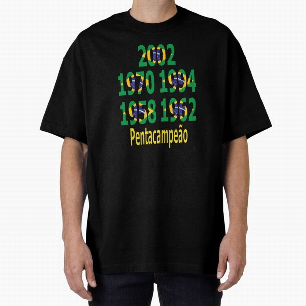 Brazil Five Stars - Champion Heritage Essential T-Shirt Make Your Look Match Global Football Passion for FIFA World Cup 2026 USA Canada Mexico, Inspired by Messi and Cristiano Ronaldo, Spain and Netherlands, Tournament Hype, Historic Matchups,
