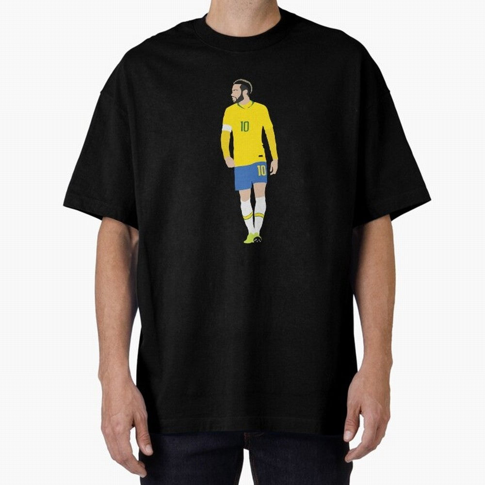 neymar brazil Oversized T-Shirt Capture Stadium Memories from FIFA World Cup 2026 USA Canada Mexico for Fans of Messi and England and Germany, Bringing Game Day Rituals, Football Legends, Country Pride and the Road to the Final; Made for Collectors