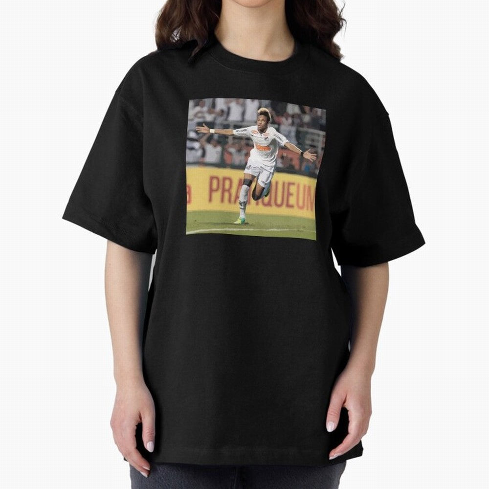 Neymar of Santos celebrating Classic T-Shirt Join the Countdown to Match Day Hype around FIFA World Cup 2026 Group Stage, CR7 and Messi, England and Germany, Soccer Culture, Superstar Moments, National Team Dreams and Competitive Fire; Ideal for
