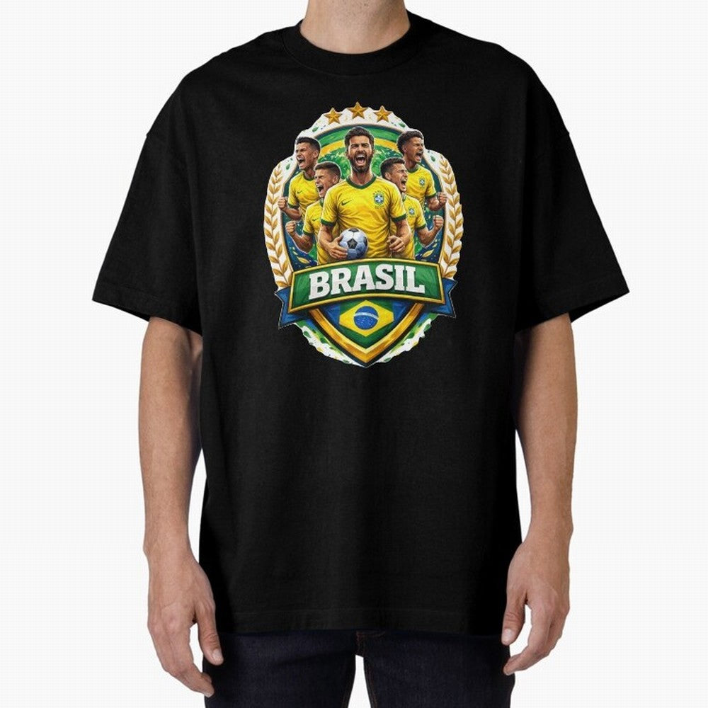 Brazil Football National Team Pride- Brazil Soccer Graphics Classic T-Shirt Show Your Stadium Side during Match Day Hype around FIFA World Cup 2026, Messi, CR7 and Mbappe, England, France and Netherlands, Goal Celebration Energy, Supporter