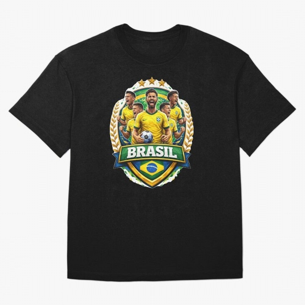 Brazil Football National Team Pride- Brazil Soccer Graphics Classic T-Shirt Show Your Stadium Side during Match Day Hype around FIFA World Cup 2026, Messi, CR7 and Mbappe, England, France and Netherlands, Goal Celebration Energy, Supporter