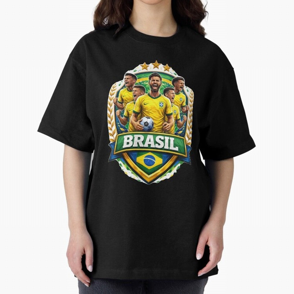 Brazil Football National Team Pride- Brazil Soccer Graphics Classic T-Shirt Show Your Stadium Side during Match Day Hype around FIFA World Cup 2026, Messi, CR7 and Mbappe, England, France and Netherlands, Goal Celebration Energy, Supporter
