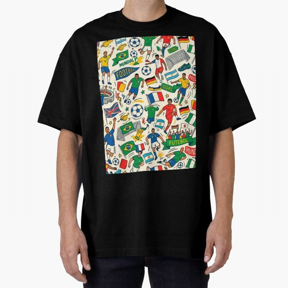 World Cup 2026: Global Football Fever Oversized T-Shirt Bring Legendary Rivalry Energy to the FIFA World Cup 2026 Journey through Neymar Highlights, France Pride, Tournament Hype, Historic Matchups, Family Viewing Parties and Global Sports Pride;