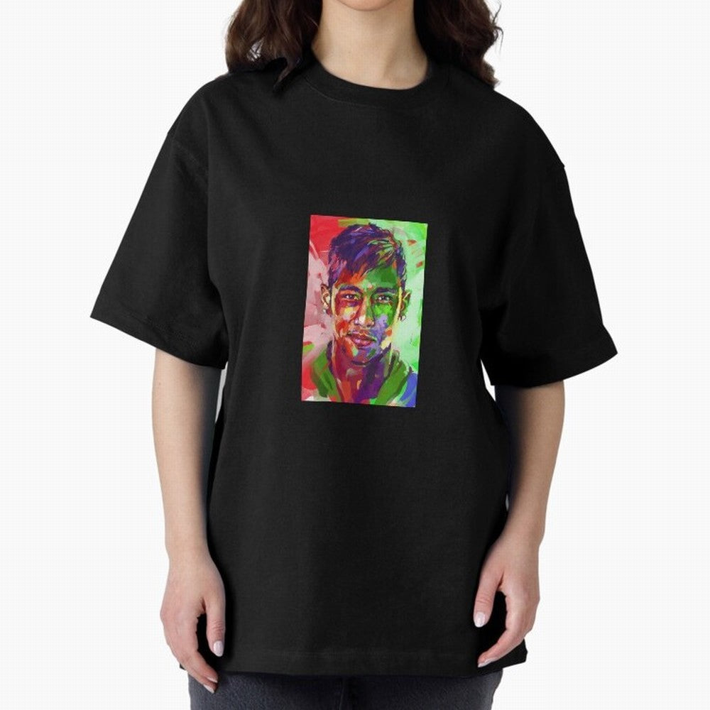 Neymar JR Oversized T-Shirt Fuel Your Fan Pride for FIFA World Cup 2026 Group Stage for Fans of Haaland and Portugal, Spain and Germany, Bringing Championship Spirit, Famous Goals, Roaring Crowds and International Football Unity; Perfect for