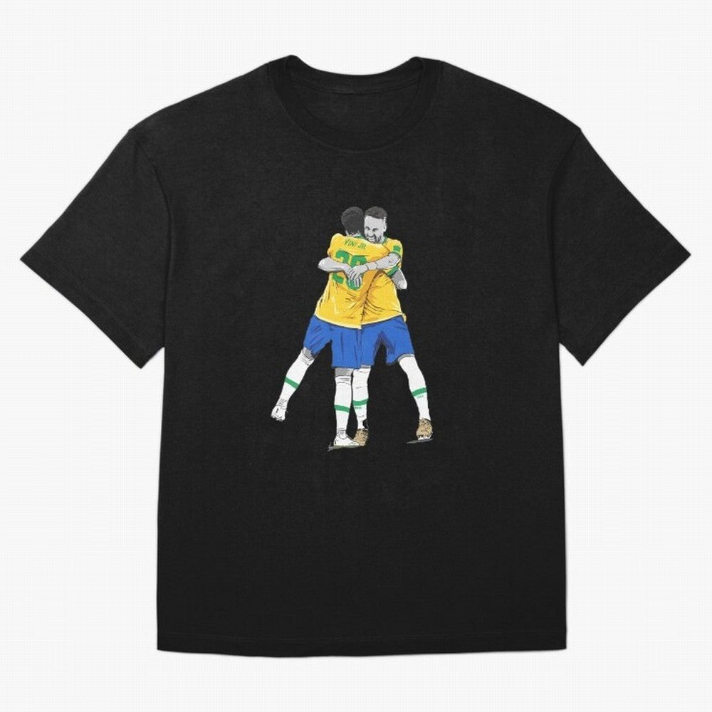 BRAZIL Neymar Jr and Vini Jr World Cup Celebration Oversized T-Shirt Relive the Noise and Pride of FIFA World Cup 2026 for Fans of Messi, Neymar and Mbappe and Brazil, Bringing Tournament Hype, Historic Matchups, Family Viewing Parties and Global