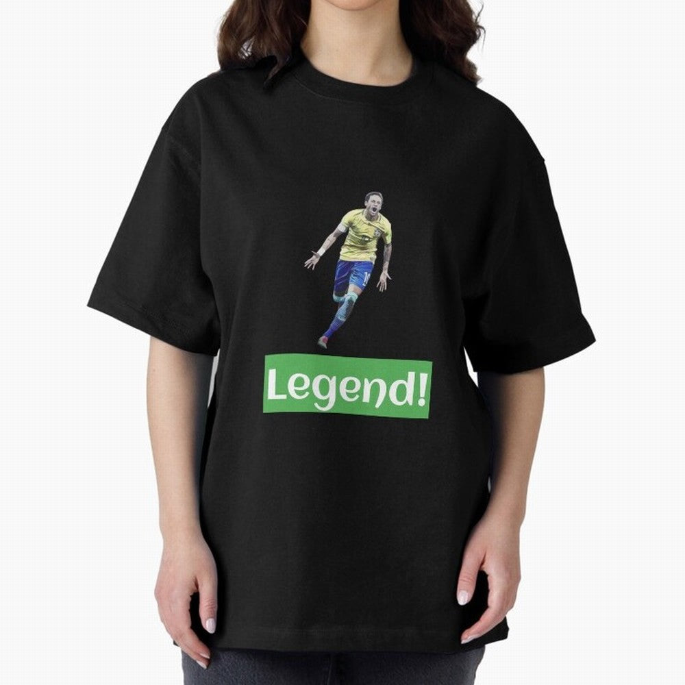 neymar art - neymar illustration T Shirt Oversized T-Shirt Cheer for Match Day Hype around FIFA World Cup 2026, Mbappe and Neymar, Brazil, Soccer Culture, Superstar Moments, National Team Dreams and Competitive Fire; Perfect for People Who Love