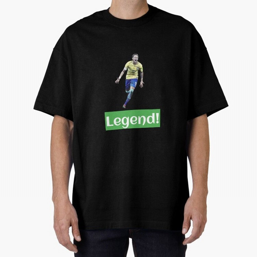 neymar art - neymar illustration T Shirt Oversized T-Shirt Cheer for Match Day Hype around FIFA World Cup 2026, Mbappe and Neymar, Brazil, Soccer Culture, Superstar Moments, National Team Dreams and Competitive Fire; Perfect for People Who Love