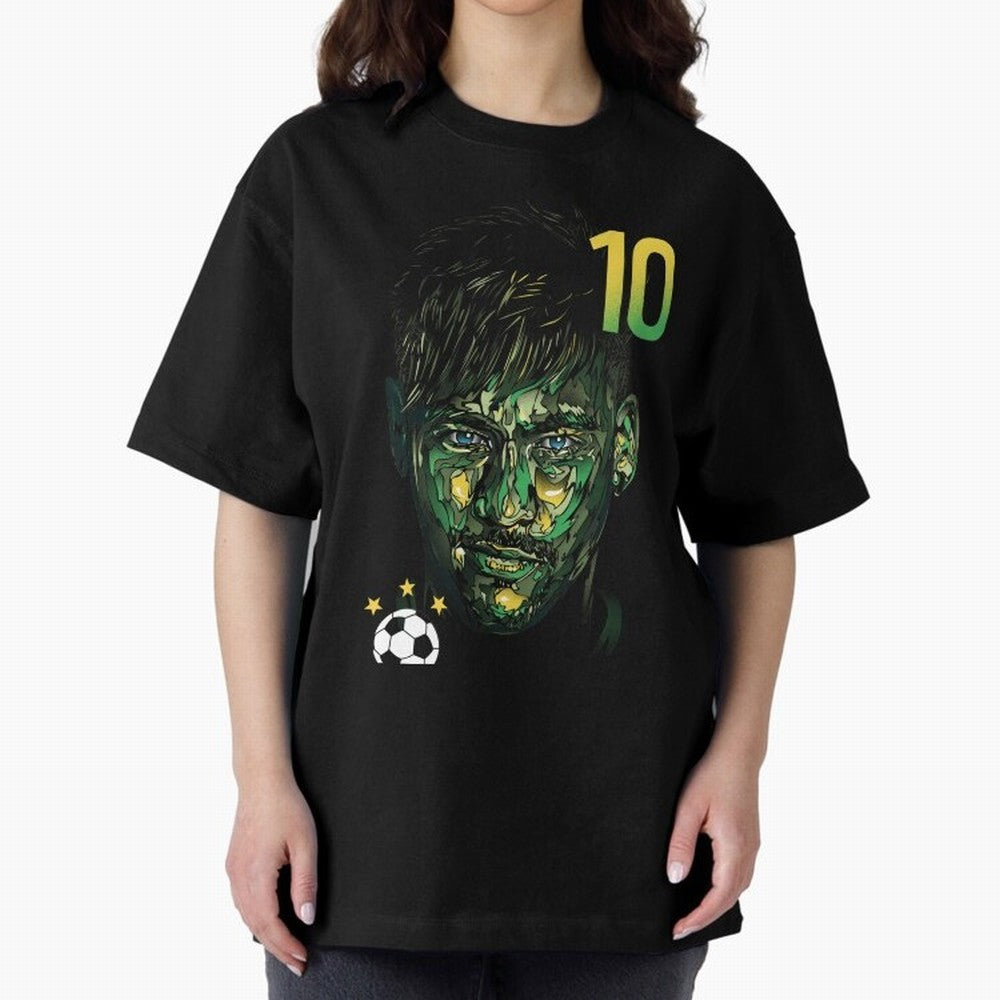 Neymar Jr. Oversized T-Shirt Bring Retro Soccer Energy to FIFA World Cup 2026 USA Canada Mexico Inspired by Messi and Cristiano Ronaldo, Brazil Energy, Football Passion, Legendary Performances, Festival Vibes and Supporter Community; Ideal for
