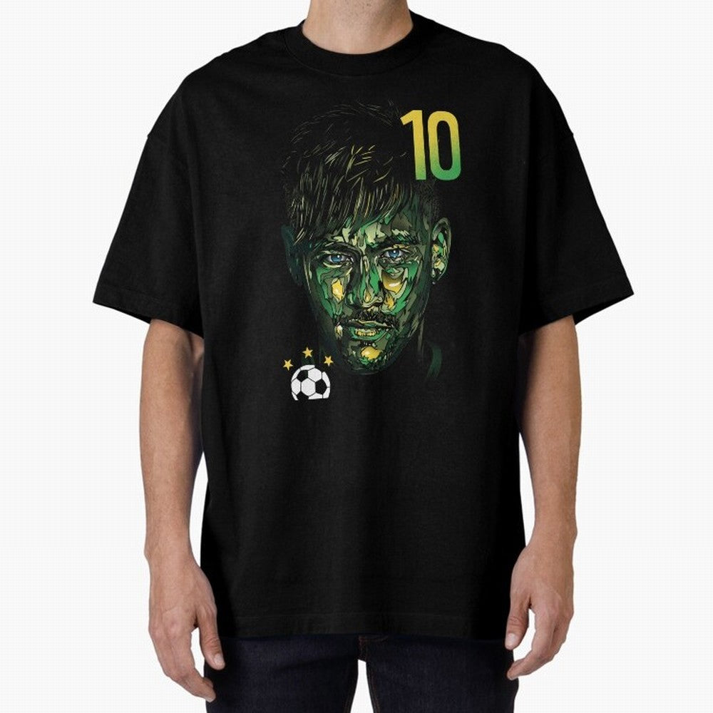 Neymar Jr. Oversized T-Shirt Bring Retro Soccer Energy to FIFA World Cup 2026 USA Canada Mexico Inspired by Messi and Cristiano Ronaldo, Brazil Energy, Football Passion, Legendary Performances, Festival Vibes and Supporter Community; Ideal for