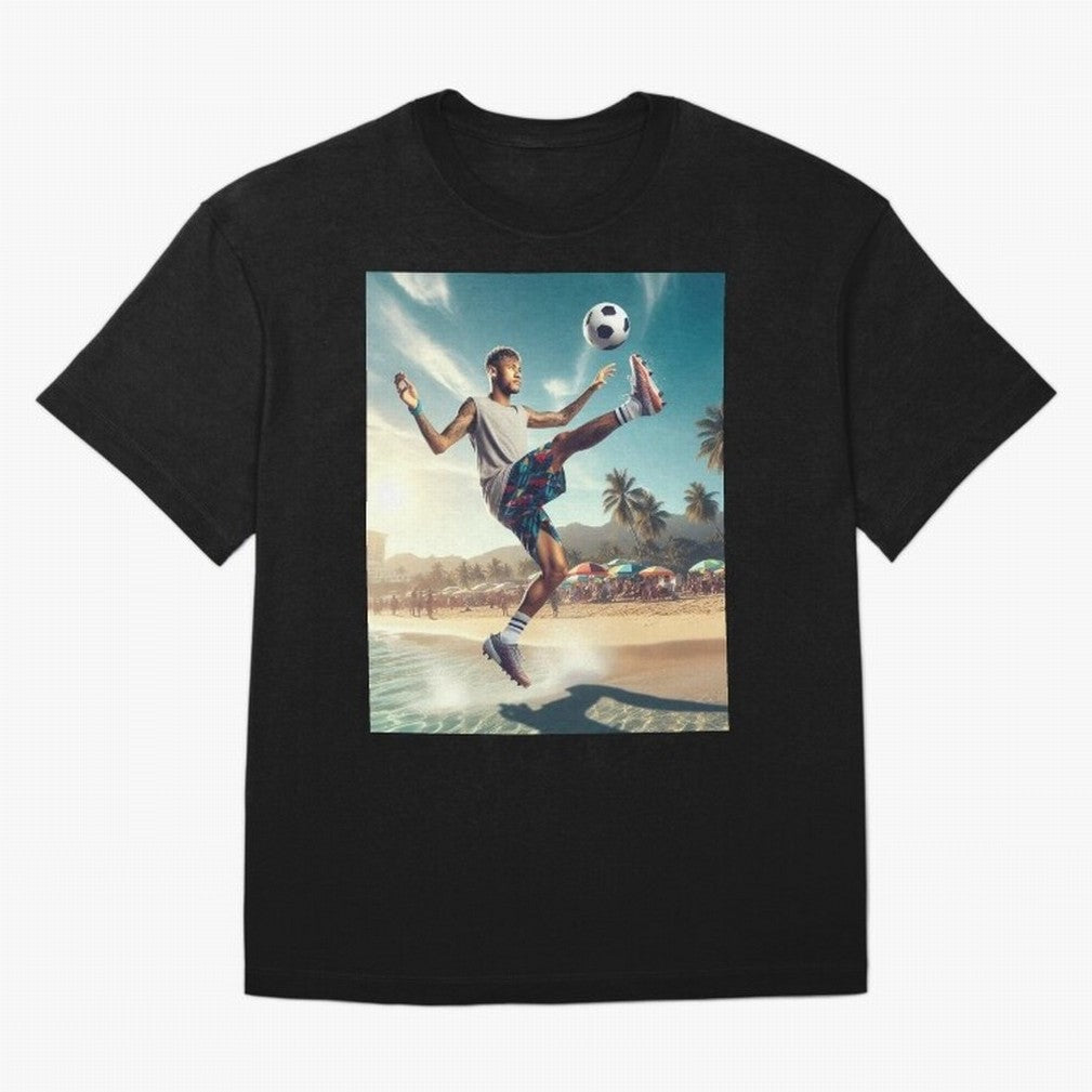 Neymar Junior Playing on Beach Classic T-Shirt Carry FIFA World Cup 2026 Group Stage Capturing Mbappe and Neymar, France and Portugal Energy, Retro Football Energy, Iconic Rivalries, Trophy Chase Drama and Stadium Atmosphere; Perfect for Supporters