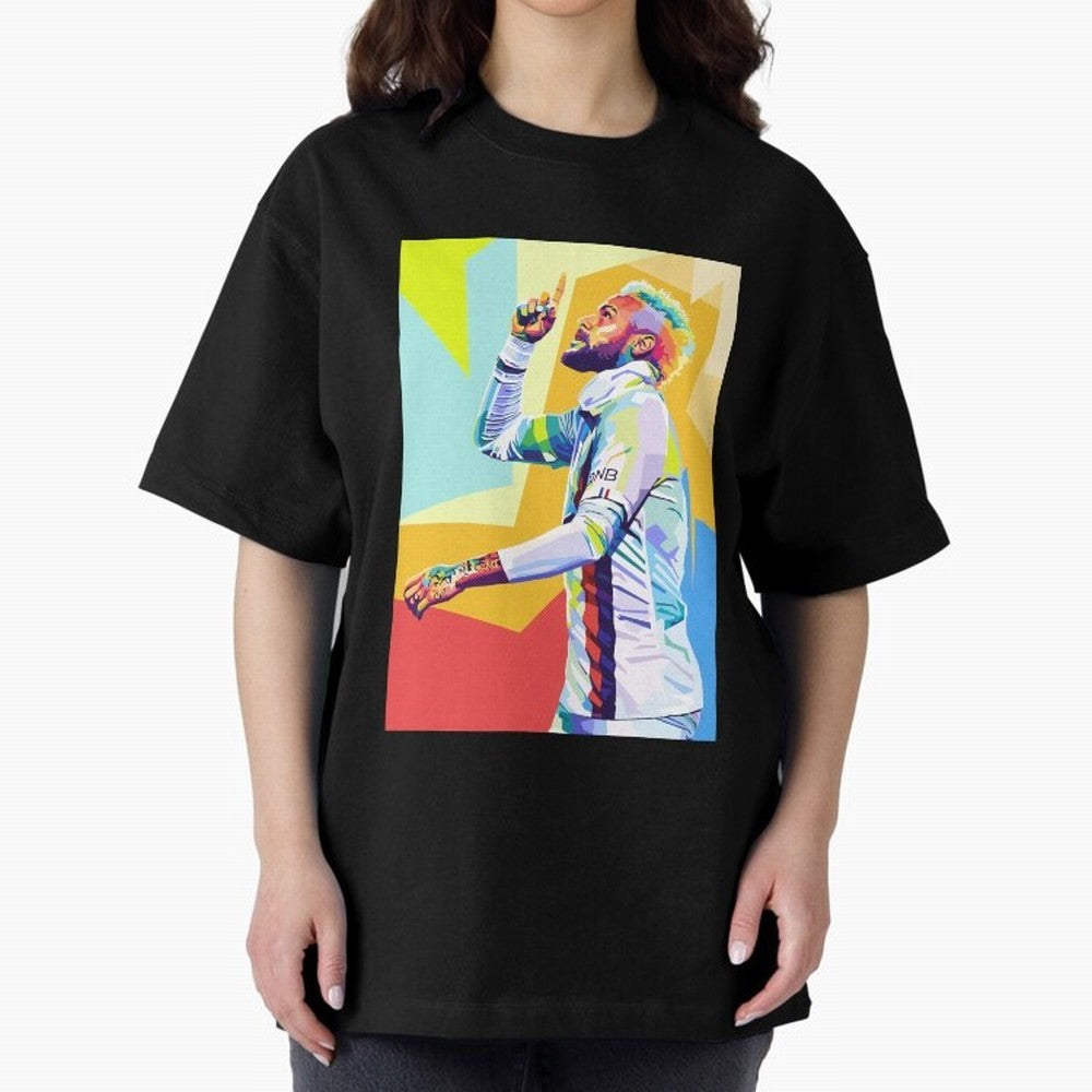 Neymar Jr Wpap pop art Oversized T-Shirt Mark FIFA World Cup 2026 Spirit, Capturing Germany, Neymar, Supporter Pride, Iconic Celebrations, Legendary Names and Global Match Day Energy; Perfect for People Who Love Argentina, Brazil, France, England,