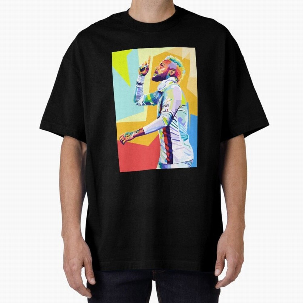 Neymar Jr Wpap pop art Oversized T-Shirt Mark FIFA World Cup 2026 Spirit, Capturing Germany, Neymar, Supporter Pride, Iconic Celebrations, Legendary Names and Global Match Day Energy; Perfect for People Who Love Argentina, Brazil, France, England,