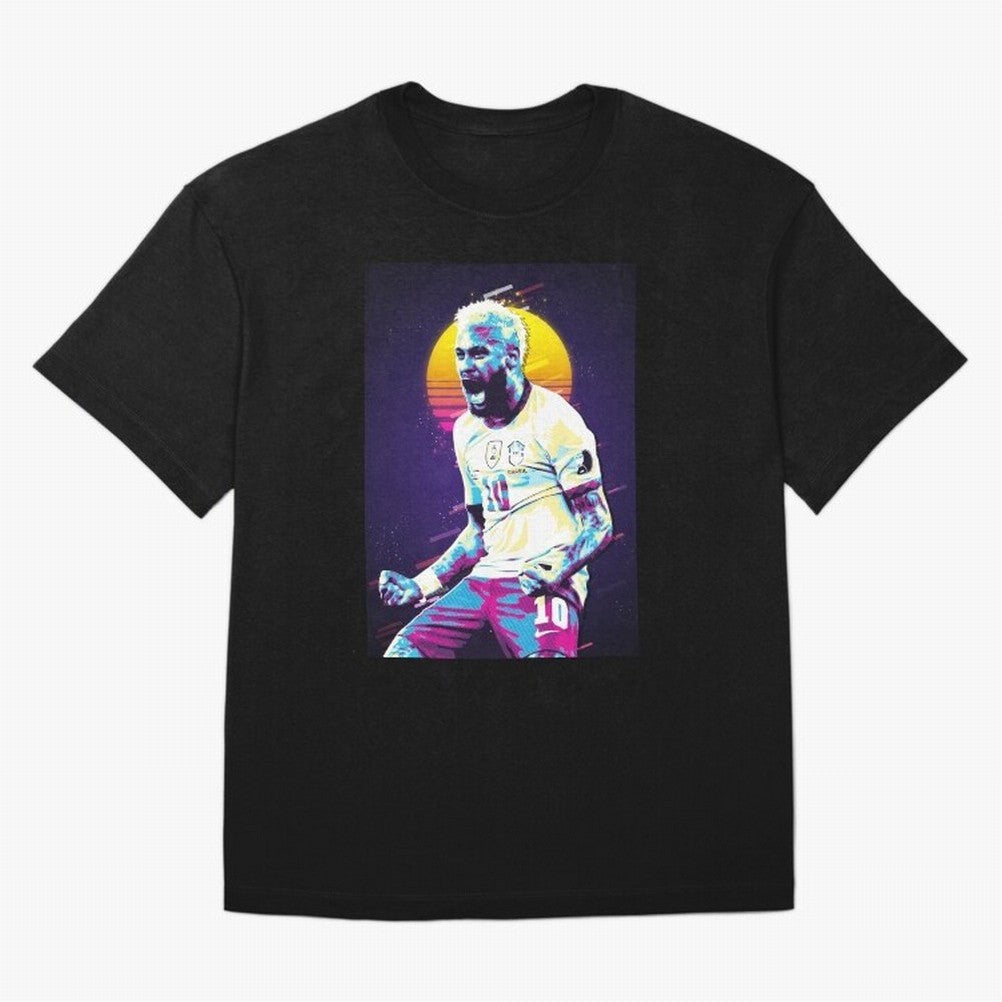 Neymar JR retro 80s Classic T-Shirt Feel the Roar of FIFA World Cup 2026 Spirit, Centered on France, Neymar, Vintage Soccer Flavor, Modern Football Stars, National Flags and Final Night Emotion; Ideal for Football Dads, Football Moms, Friends,