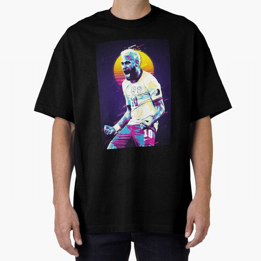 Neymar JR retro 80s Classic T-Shirt Feel the Roar of FIFA World Cup 2026 Spirit, Centered on France, Neymar, Vintage Soccer Flavor, Modern Football Stars, National Flags and Final Night Emotion; Ideal for Football Dads, Football Moms, Friends,