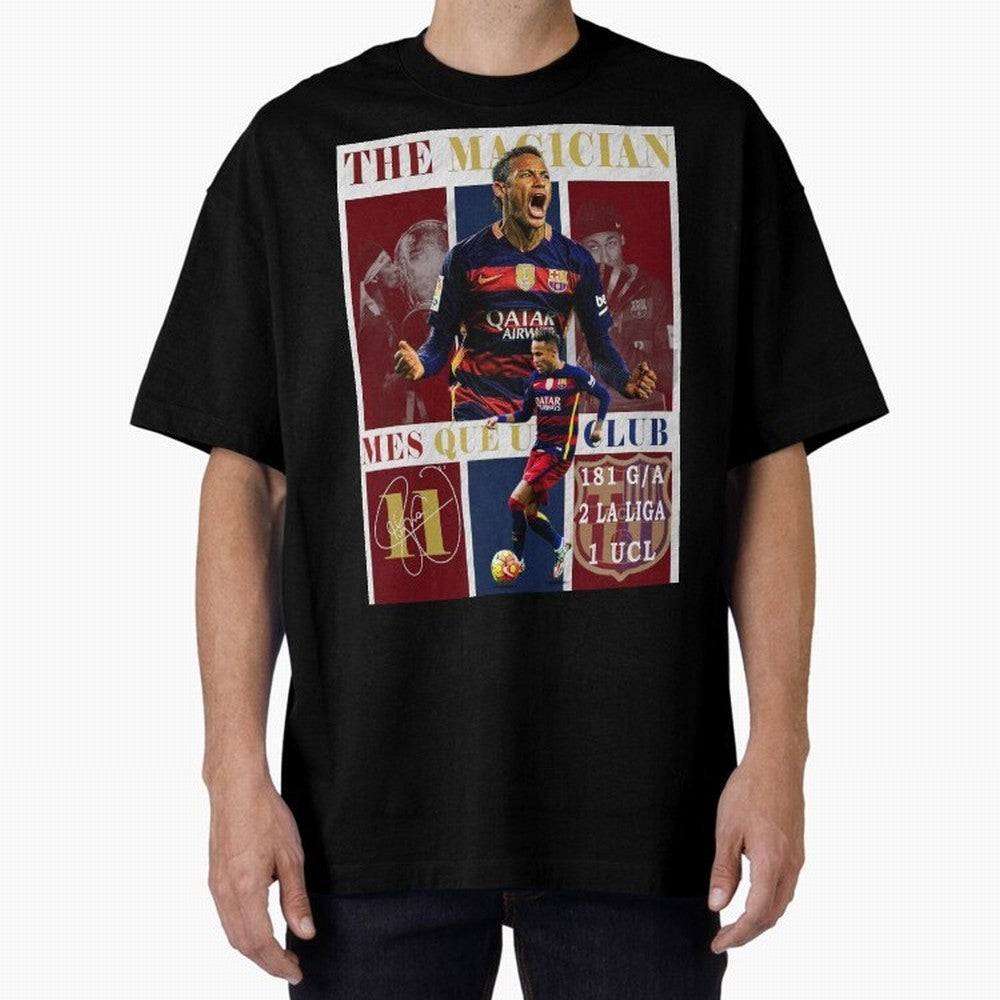 Neymar Jr Barcelona 2015 UCL Poster Classic T-Shirt Step into Match Day Hype around FIFA World Cup 2026, CR7, Germany, Global Supporter Spirit, Legendary Goals, National Colors and Tournament Celebration; Perfect for People Who Love Argentina,