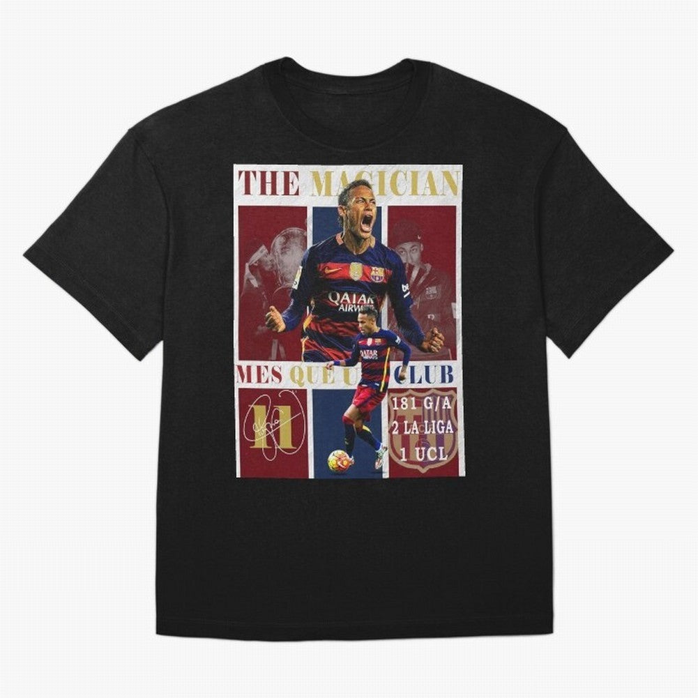 Neymar Jr Barcelona 2015 UCL Poster Classic T-Shirt Step into Match Day Hype around FIFA World Cup 2026, CR7, Germany, Global Supporter Spirit, Legendary Goals, National Colors and Tournament Celebration; Perfect for People Who Love Argentina,