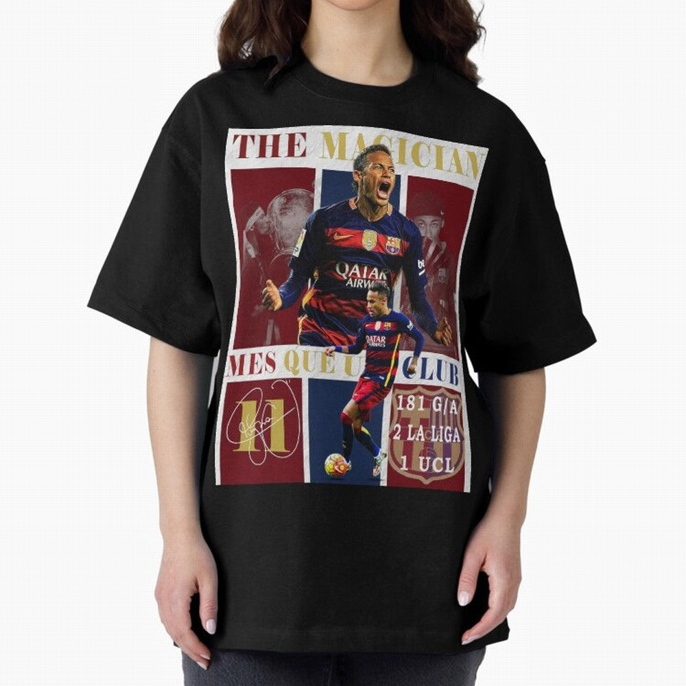 Neymar Jr Barcelona 2015 UCL Poster Classic T-Shirt Step into Match Day Hype around FIFA World Cup 2026, CR7, Germany, Global Supporter Spirit, Legendary Goals, National Colors and Tournament Celebration; Perfect for People Who Love Argentina,