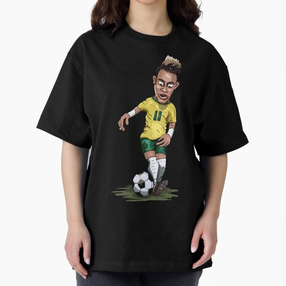 Mascot Cartoon Neymar Football Player Brazil Classic T-Shirt Celebrate Global Passion for FIFA World Cup 2026 Spirit, Filled with Brazil, Neymar, Stadium Memories, Football Loyalty, International Chants and Championship Tradition; Made for Die Hard
