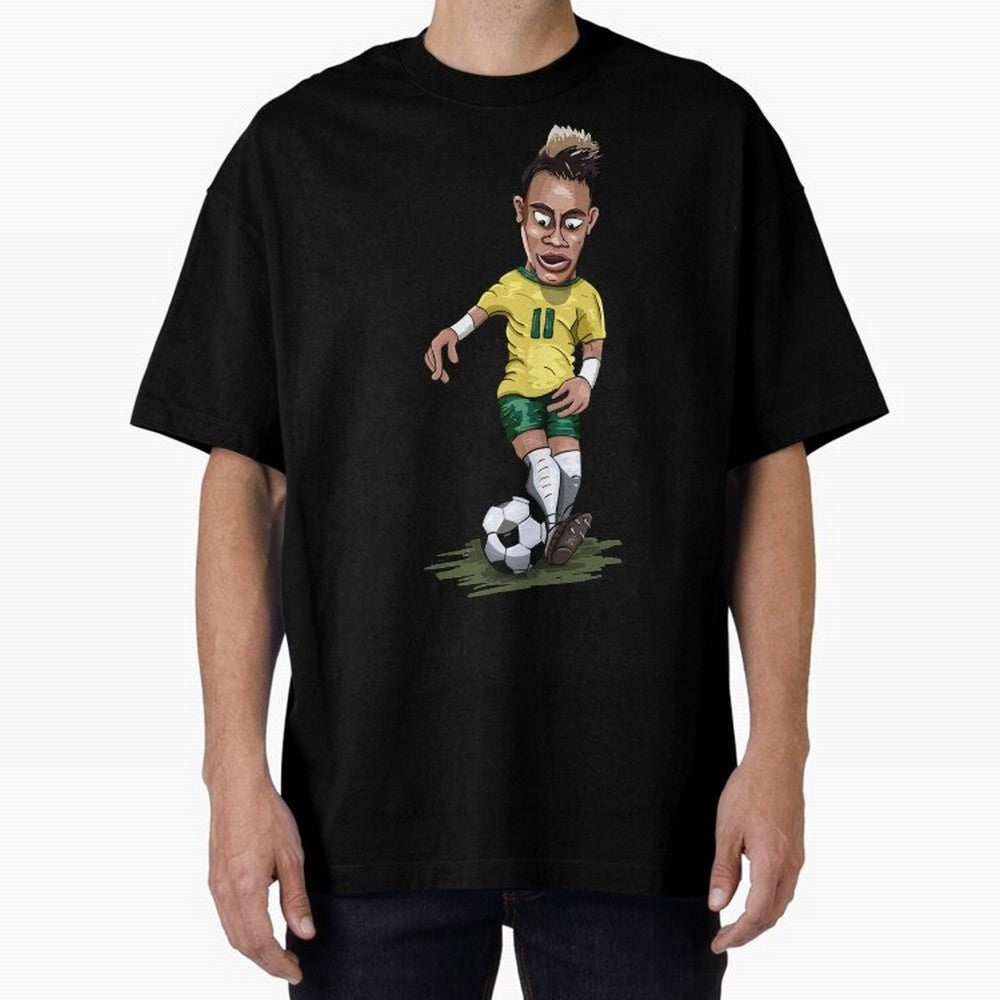 Mascot Cartoon Neymar Football Player Brazil Classic T-Shirt Celebrate Global Passion for FIFA World Cup 2026 Spirit, Filled with Brazil, Neymar, Stadium Memories, Football Loyalty, International Chants and Championship Tradition; Made for Die Hard