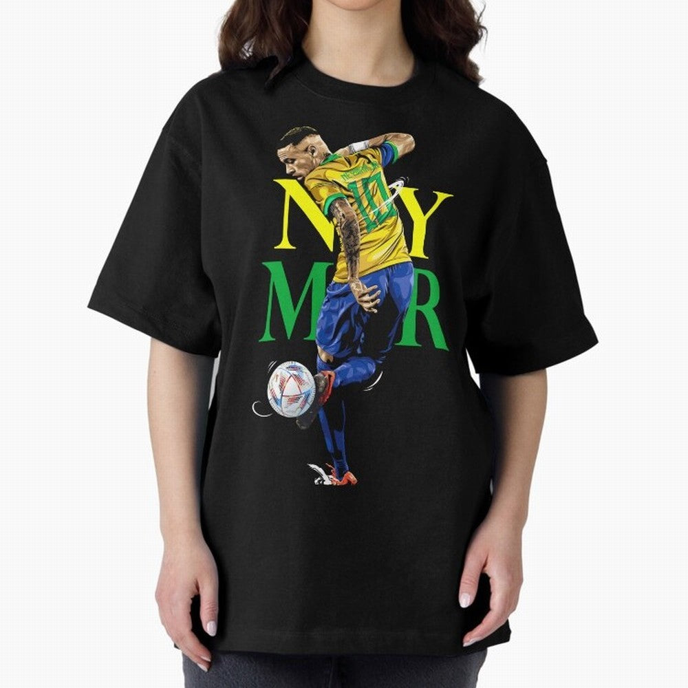 Neymar JR Brazil Oversized T-Shirt Celebrate the Stars of FIFA World Cup 2026 Group Stage Spirit, Driven by Netherlands, CR7, Tournament Hype, Historic Matchups, Family Viewing Parties and Global Sports Pride; Great for Supporters Who Love