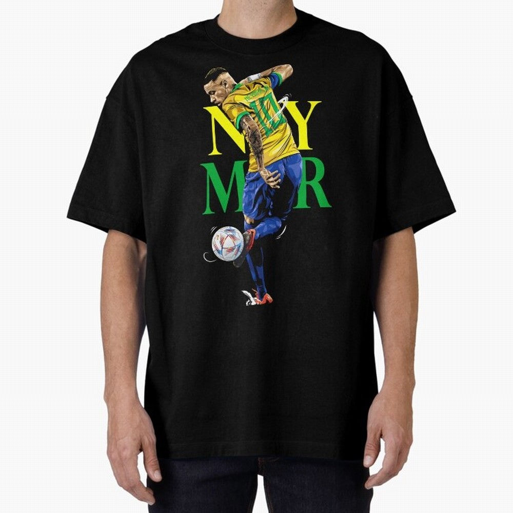 Neymar JR Brazil Oversized T-Shirt Celebrate the Stars of FIFA World Cup 2026 Group Stage Spirit, Driven by Netherlands, CR7, Tournament Hype, Historic Matchups, Family Viewing Parties and Global Sports Pride; Great for Supporters Who Love