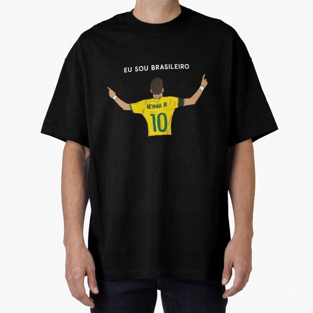 Neymar Jr Brazil Oversized T-Shirt Join the Countdown to FIFA World Cup 2026 USA Canada Mexico Spirit, Connected to Spain, Cristiano Ronaldo, Haaland and CR7, Classic Soccer Heritage, Championship Pressure, Fan Loyalty and International Pride;