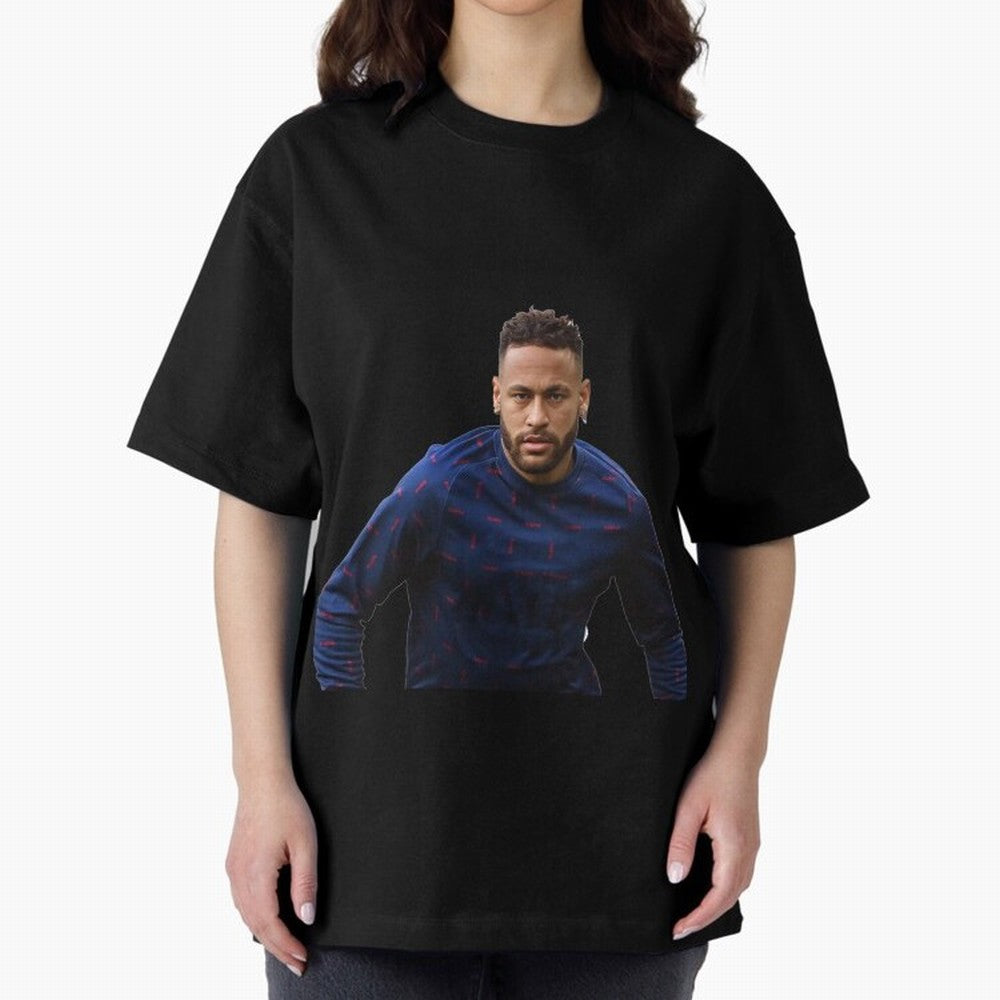 Neymar Junior Sticker Oversized T-Shirt Show Your Tournament Heart for FIFA World Cup 2026 Group Stage Spirit, with England and Germany, Messi and Cristiano Ronaldo, Classic Soccer Heritage, Championship Pressure, Fan Loyalty and International