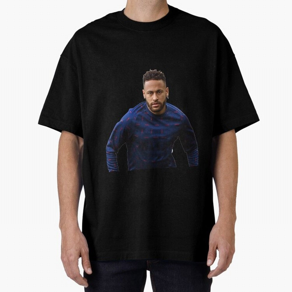 Neymar Junior Sticker Oversized T-Shirt Show Your Tournament Heart for FIFA World Cup 2026 Group Stage Spirit, with England and Germany, Messi and Cristiano Ronaldo, Classic Soccer Heritage, Championship Pressure, Fan Loyalty and International