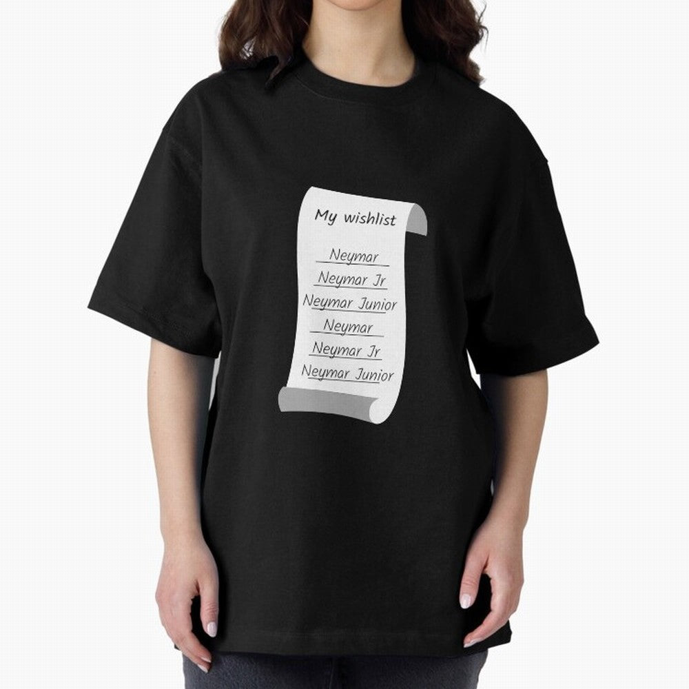 My Wishlist Neymar Jr Neymar Neymar Junior Oversized T-Shirt Celebrate the Stars of FIFA World Cup 2026 Group Stage Spirit, Filled with France, Neymar, Football Festival Excitement, Trophy Ambitions, Country Rivalries and Star Player Buzz; Made for