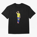 Neymar Brazil Football Captain Oversized T-Shirt Cheer for FIFA World Cup 2026 with CR7, England, France and Netherlands Energy, Stadium Chants, National Pride, Trophy Dreams and Unforgettable Football Memories; Great for Supporters Who Love