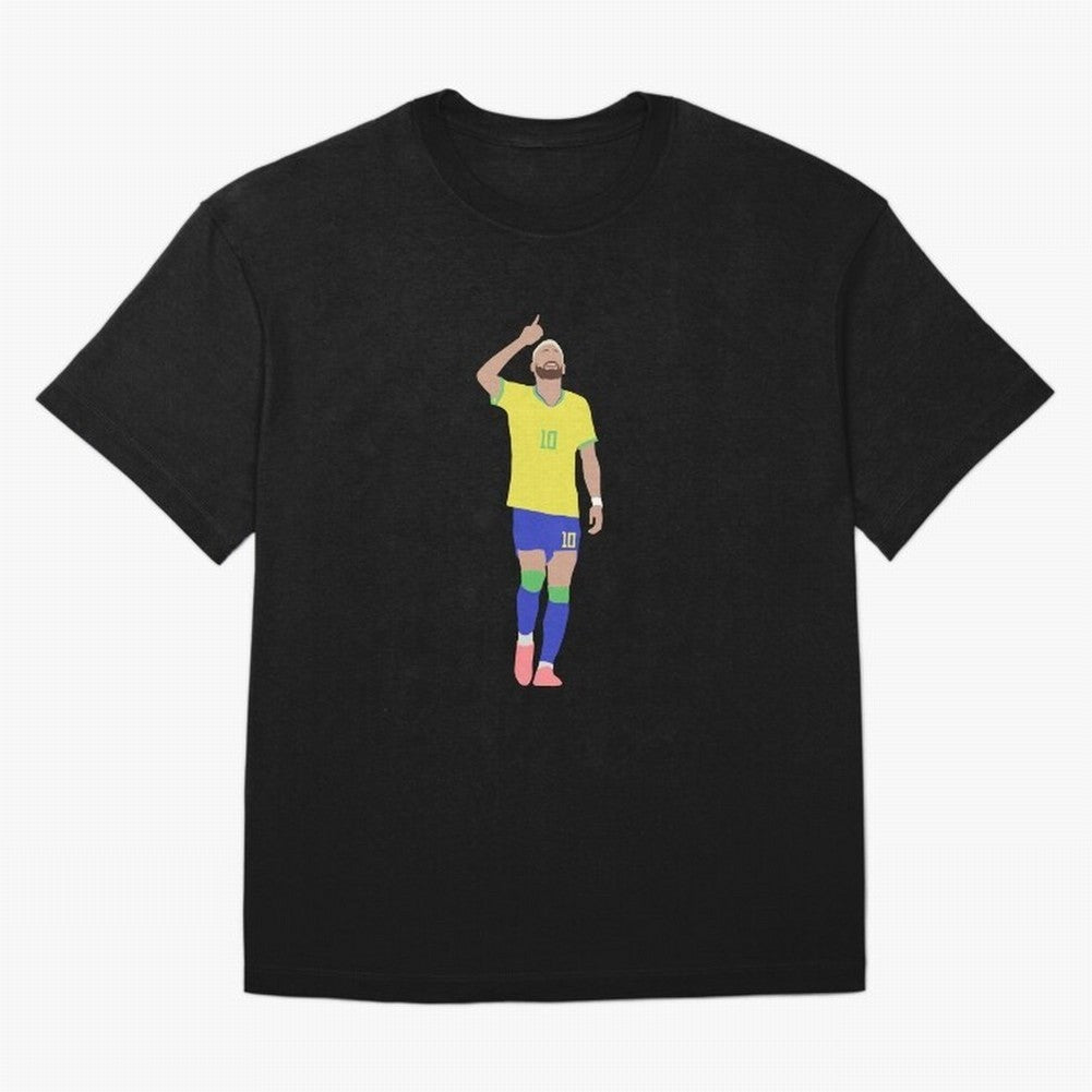 Neymar Brazil Football Captain Oversized T-Shirt Cheer for FIFA World Cup 2026 with CR7, England, France and Netherlands Energy, Stadium Chants, National Pride, Trophy Dreams and Unforgettable Football Memories; Great for Supporters Who Love