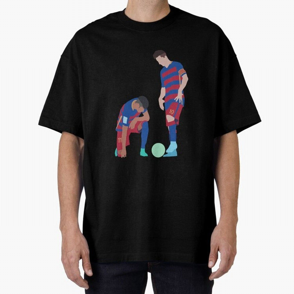Messi and Neymar Football Free Kick Classic T-Shirt Capture Stadium Memories from the FIFA World Cup 2026 Group Stage Journey through Mbappe Highlights, Brazil, Portugal and Argentina Pride, Football Festival Excitement, Trophy Ambitions, Country