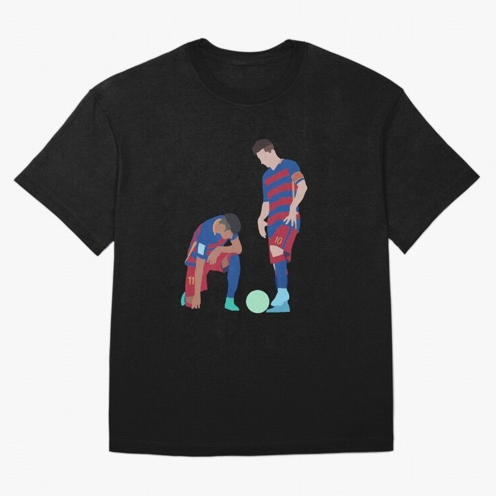 Messi and Neymar Football Free Kick Classic T-Shirt Capture Stadium Memories from the FIFA World Cup 2026 Group Stage Journey through Mbappe Highlights, Brazil, Portugal and Argentina Pride, Football Festival Excitement, Trophy Ambitions, Country