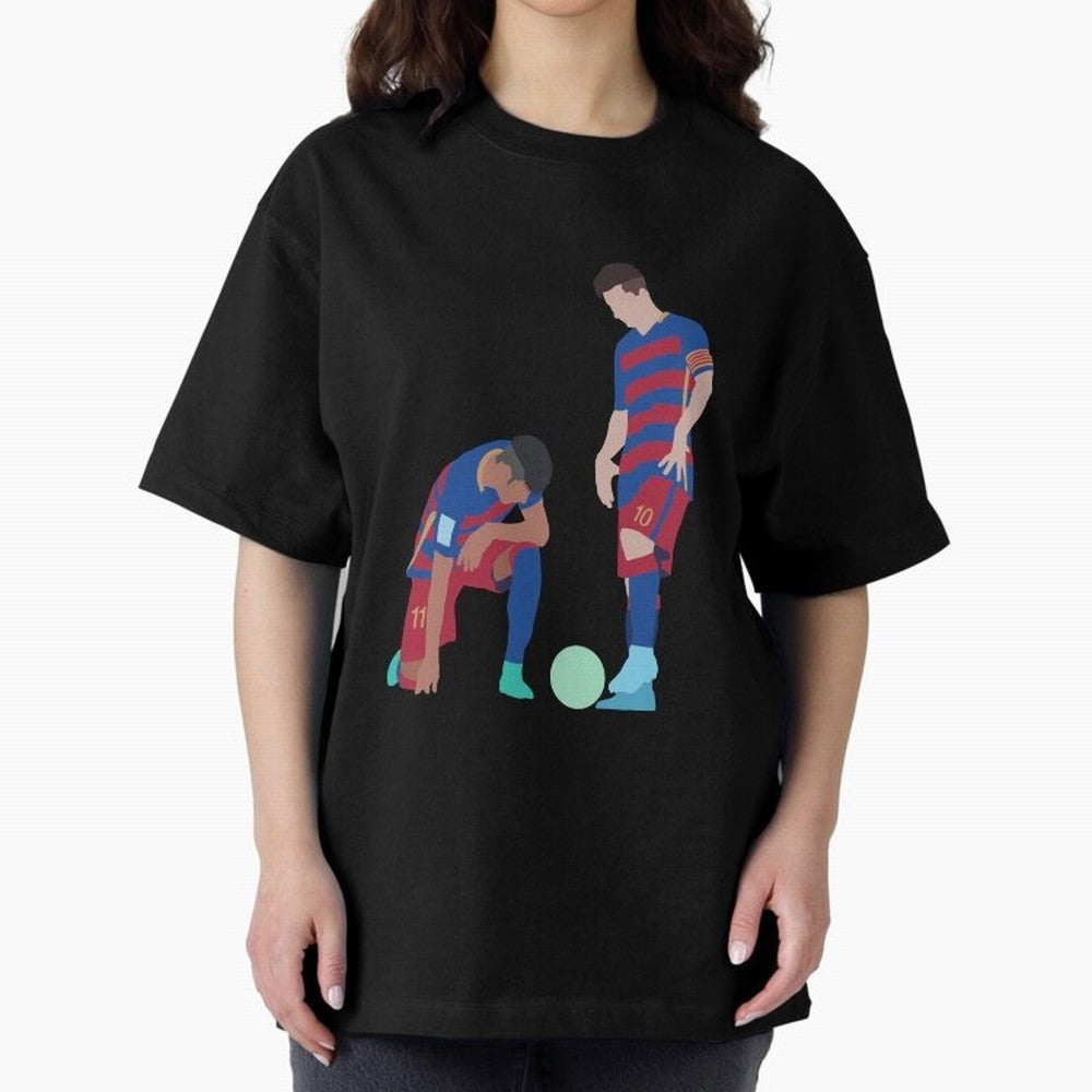 Messi and Neymar Football Free Kick Classic T-Shirt Capture Stadium Memories from the FIFA World Cup 2026 Group Stage Journey through Mbappe Highlights, Brazil, Portugal and Argentina Pride, Football Festival Excitement, Trophy Ambitions, Country