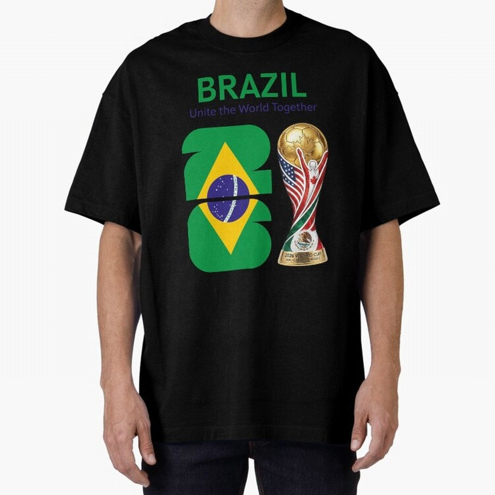 World Cup 2026, IMG 018, BRAZIL 002 Oversized T-Shirt Relive Legendary Nights from FIFA World Cup 2026 Group Stage Centered on Haaland, Portugal, Spain and Germany Energy, Champion Mindset, Group Stage Buzz, Knockout Tension and Passionate Fan