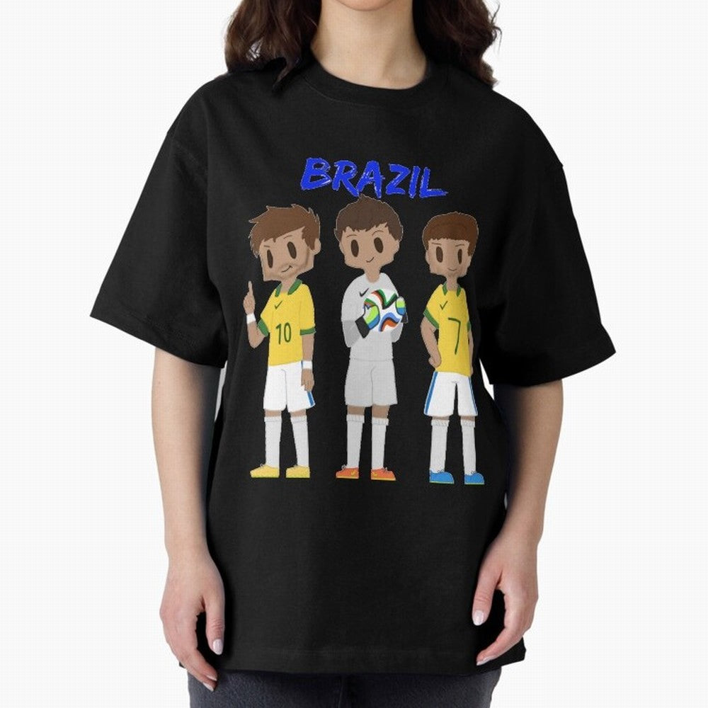 Brazil Essential T-Shirt Relive Legendary Nights from Global Football Passion for FIFA World Cup 2026 Group Stage, Driven by Messi, CR7 and Mbappe, Portugal, Spain and Germany, Champion Mindset, Group Stage Buzz, Knockout Tension and Passionate Fan