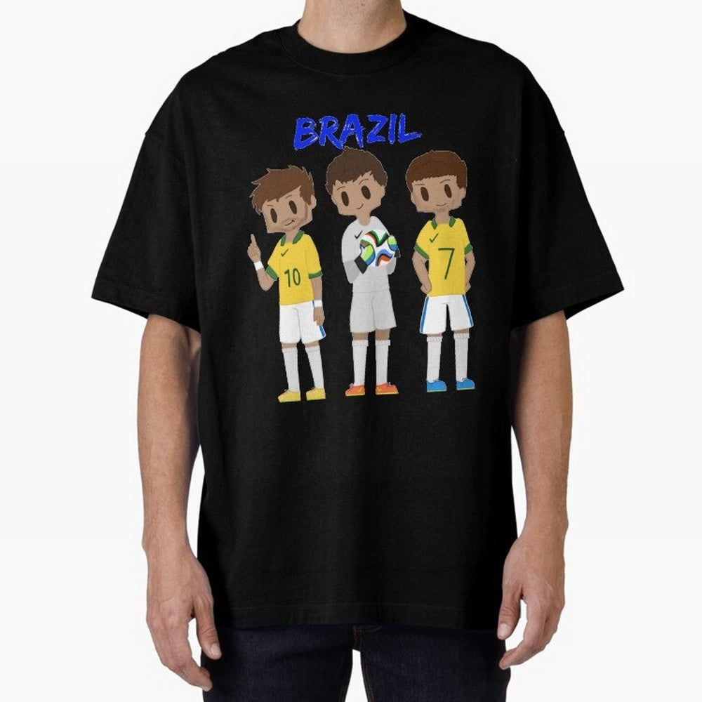 Brazil Essential T-Shirt Relive Legendary Nights from Global Football Passion for FIFA World Cup 2026 Group Stage, Driven by Messi, CR7 and Mbappe, Portugal, Spain and Germany, Champion Mindset, Group Stage Buzz, Knockout Tension and Passionate Fan