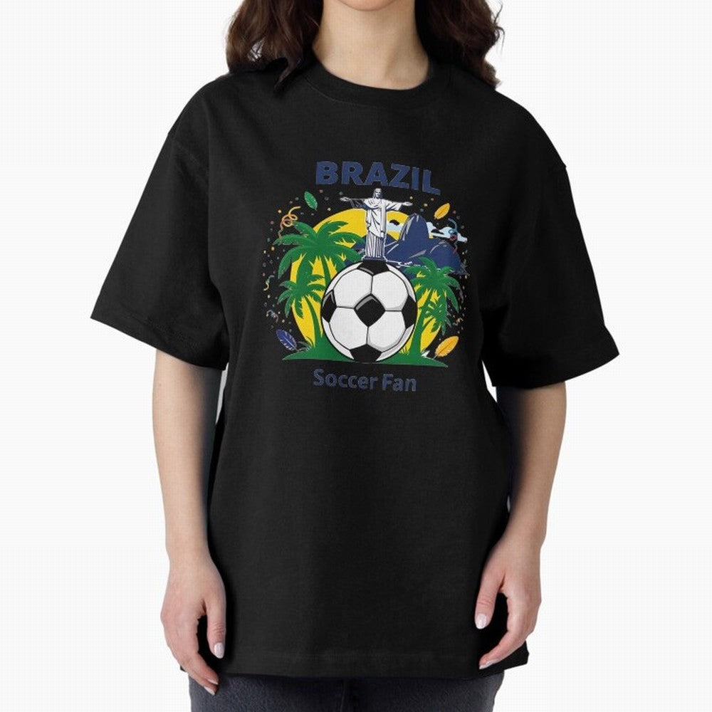 Brazil Soccer Fan T-shirt Classic T-Shirt Wear the Spirit of Match Day Hype around FIFA World Cup 2026 USA Canada Mexico, Haaland, Portugal, Spain and Germany, Vintage Soccer Flavor, Modern Football Stars, National Flags and Final Night Emotion;