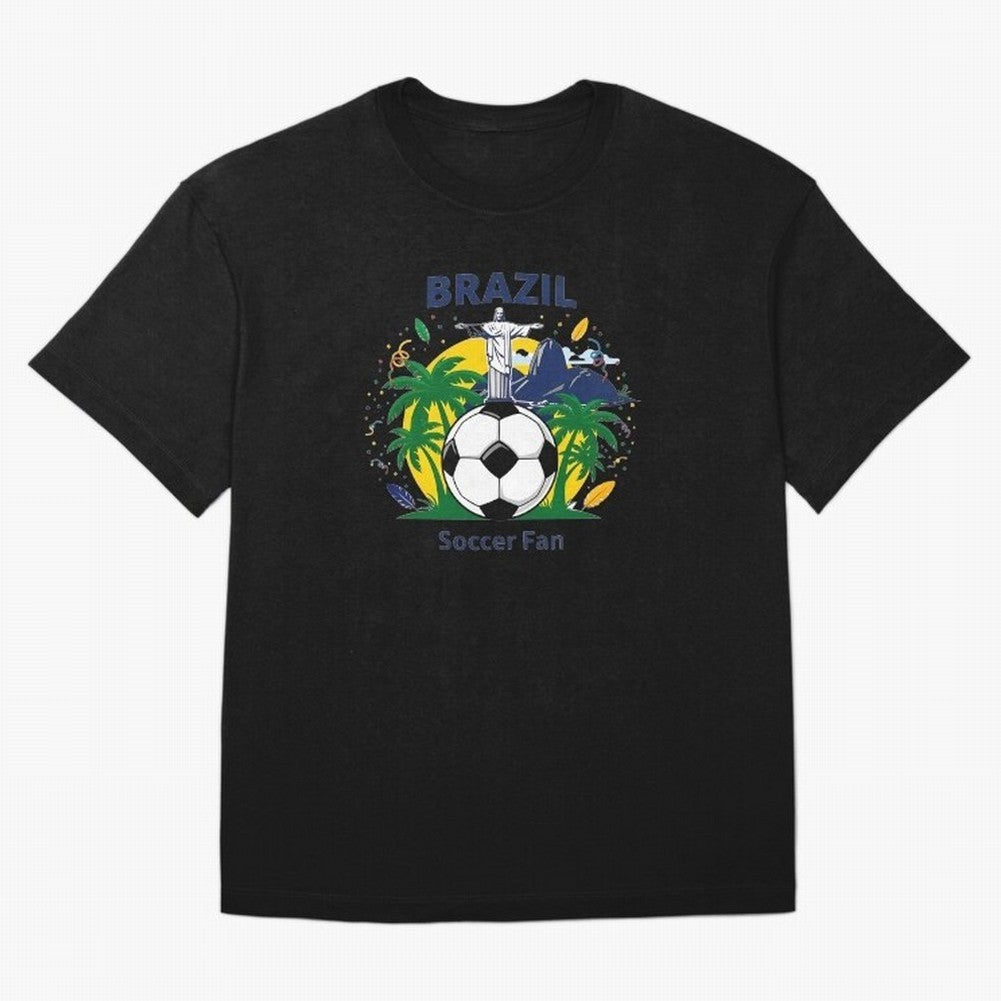 Brazil Soccer Fan T-shirt Classic T-Shirt Wear the Spirit of Match Day Hype around FIFA World Cup 2026 USA Canada Mexico, Haaland, Portugal, Spain and Germany, Vintage Soccer Flavor, Modern Football Stars, National Flags and Final Night Emotion;