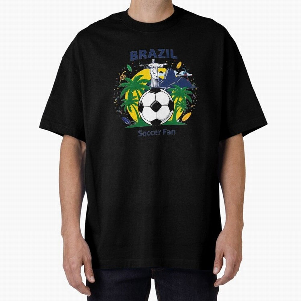 Brazil Soccer Fan T-shirt Classic T-Shirt Wear the Spirit of Match Day Hype around FIFA World Cup 2026 USA Canada Mexico, Haaland, Portugal, Spain and Germany, Vintage Soccer Flavor, Modern Football Stars, National Flags and Final Night Emotion;