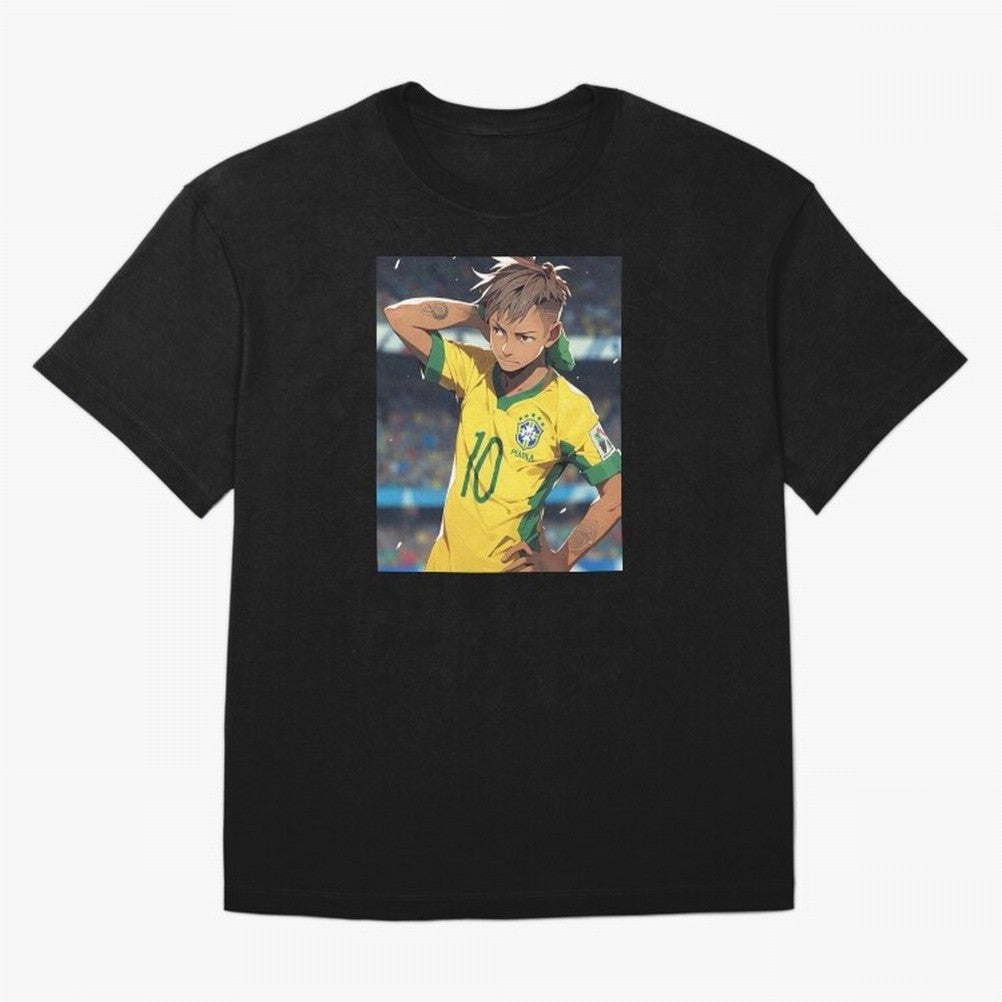 Neymar Anime Soccer Classic T-Shirt Share the Excitement of FIFA World Cup 2026 USA Canada Mexico Spirit, Featuring Argentina, Cristiano Ronaldo, Fan Favorite Moments, National Team Passion, Big Match Drama and Soccer History; Perfect for Fans,