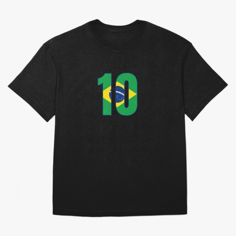10 - Neymar JR - Brazil Flag Classic T-Shirt Share FIFA World Cup 2026 USA Canada Mexico Filled with Haaland and Mbappe, Argentina and Brazil Energy, Football Festival Excitement, Trophy Ambitions, Country Rivalries and Star Player Buzz; Great for