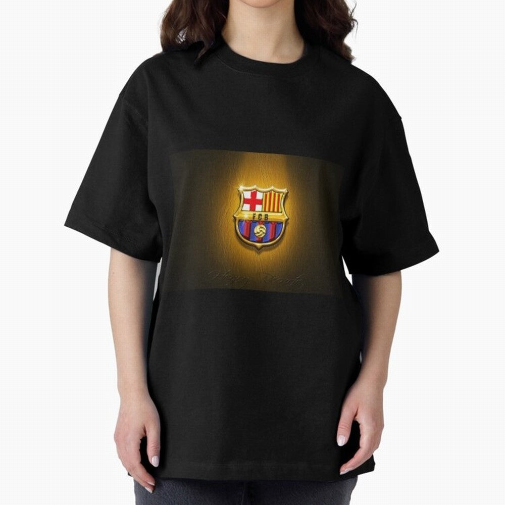 barcelona Oversized T-Shirt Carry the Dream of FIFA World Cup 2026 for Fans of Messi and France and Portugal, Bringing Retro Football Energy, Iconic Rivalries, Trophy Chase Drama and Stadium Atmosphere; Great for Supporters Who Love Legendary